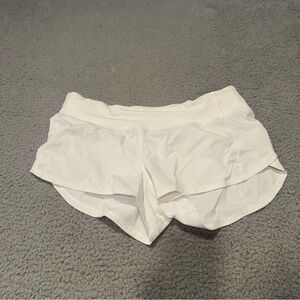 Lululemon Speed Up Short 2.5" *Linerless Color White Size 8